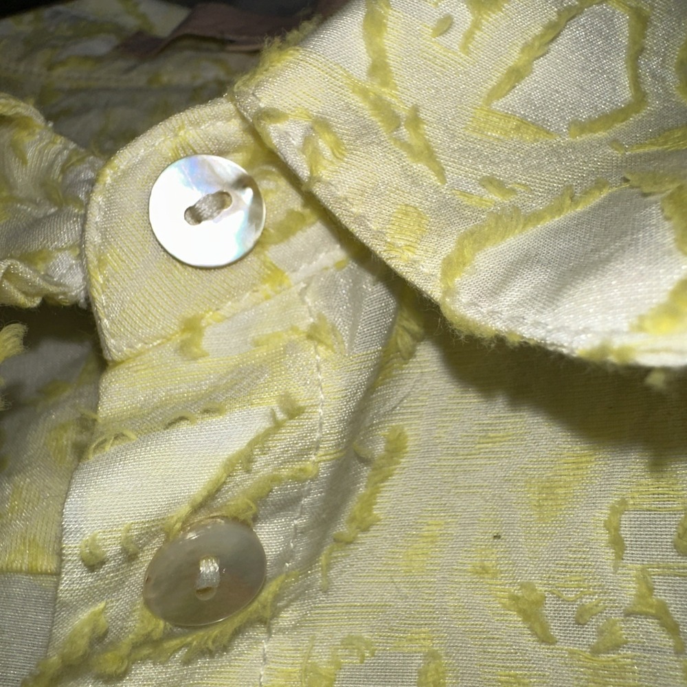 Hutch Dress Sleeveless Yellow Floral Size Small button Up Collar Neck NYC - Picture 9 of 12
